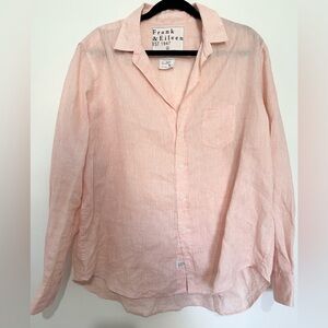 Frank & Eileen Eileen relaxed button up shirt linen Italy quiet luxury large